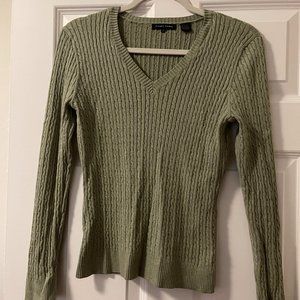 Jeanne Pierre Womens Cotton Cable Knit Sweater